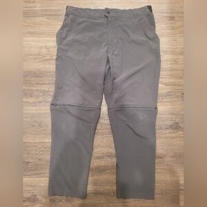 The North Face Men's Gray Pants Zip To Shorts